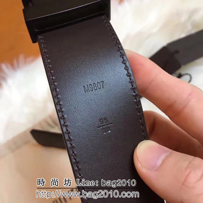 路易威登LV 扣皮帶系列 MADE in S ain 原單水貨M9807 高端男士皮帶 LHG1058